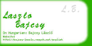 laszlo bajcsy business card